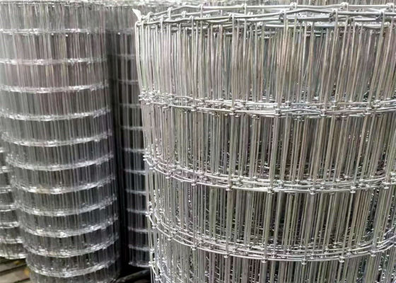 100m Roll Galvanizzato Griglia di filo di maglia Cerniera a nodi per allevamenti di bestiame Campo rivestimento di zinco 40g Per metro quadrato